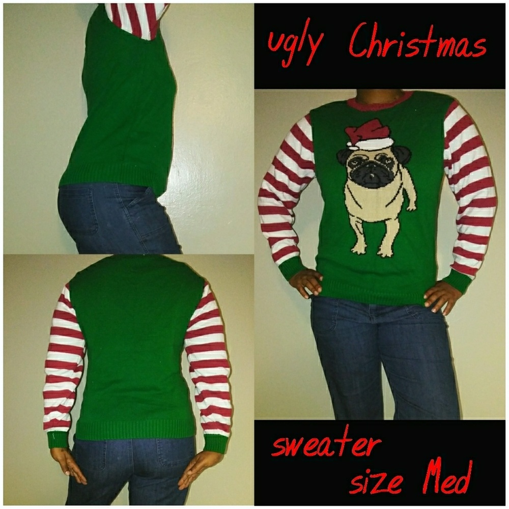 SOLD SOLD  Pug doggy ugly Christmas sweater